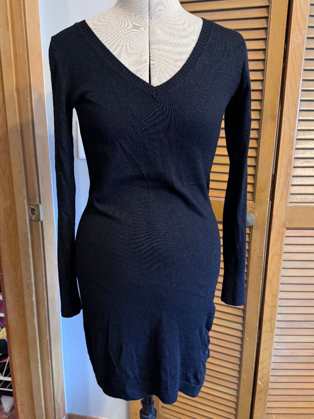 Banana Republic Black Bodycon Sweater Dress Size S